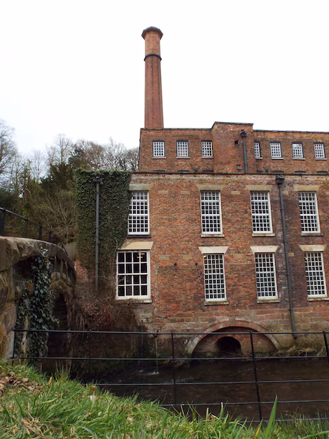 exterior quarry bank mill against clear sky styal 1048944 24521199