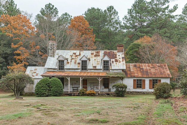 rustic countryside farmhouse with old barn rusted tin roof 960396 597680